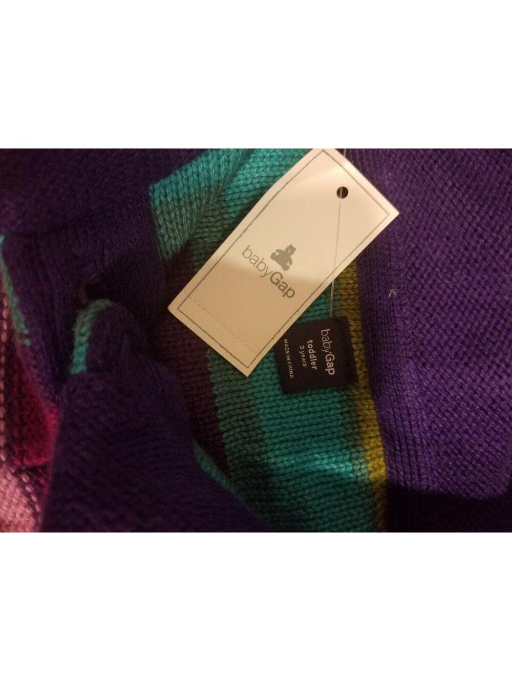 NWT Gap Jewel Striped Knit Cardigan Sweater Belt 3 4 - Picture 2 of 2